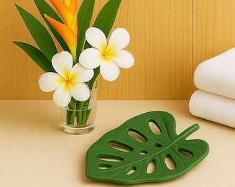 Monstera Leaf Soap Dish: Eco-Friendly Tropical Home Decor