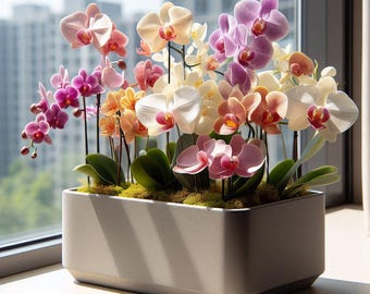 Rectangle Orchid Planter, Simple and Smooth Design, Custom Colors, Eco-Friendly PLA, 3D Printed