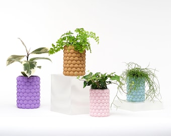 3D Printed Bubble Planters – Modern Geometric Textured Plant Pots