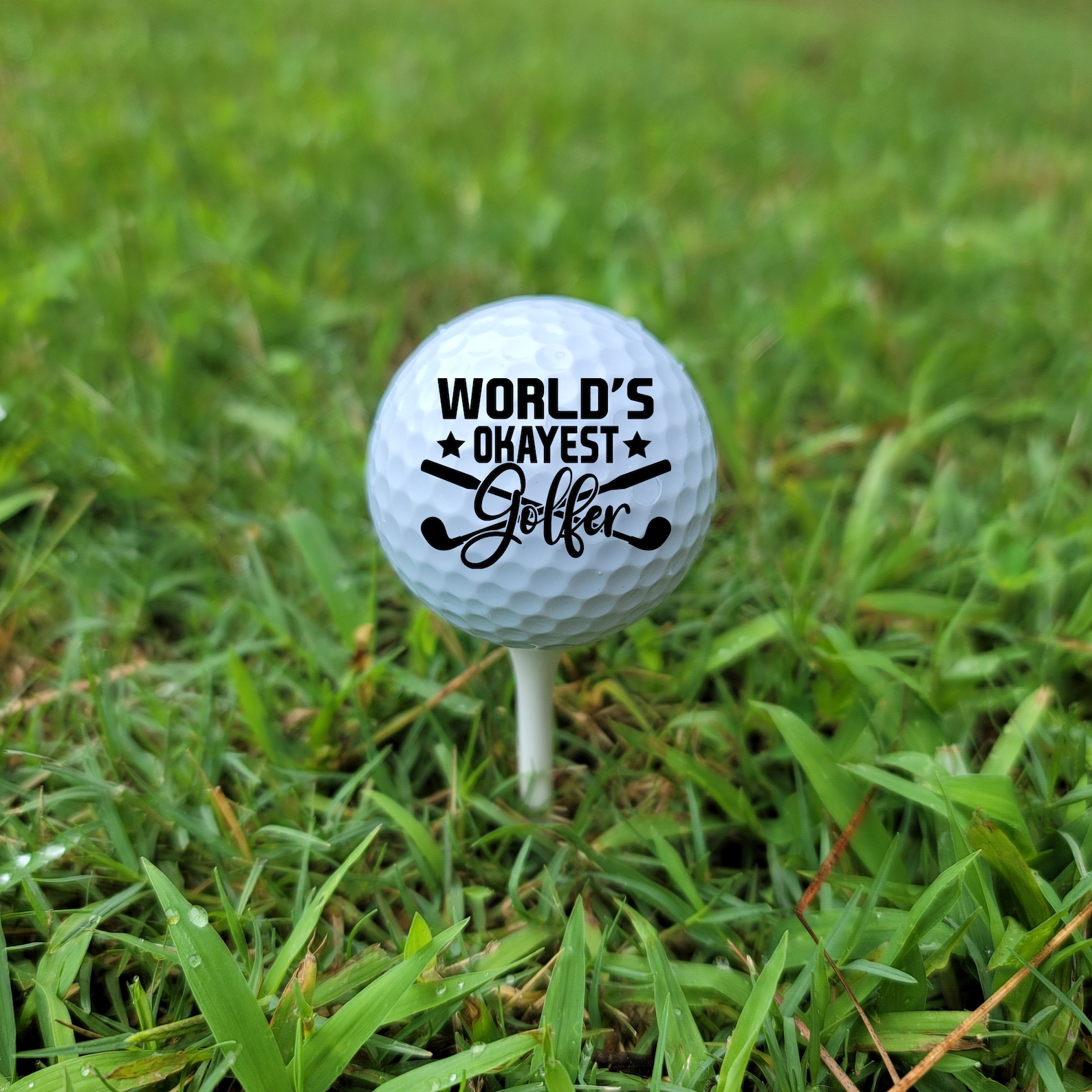 World's Okayest Golfer Funny Personalized Golf Balls Etsy