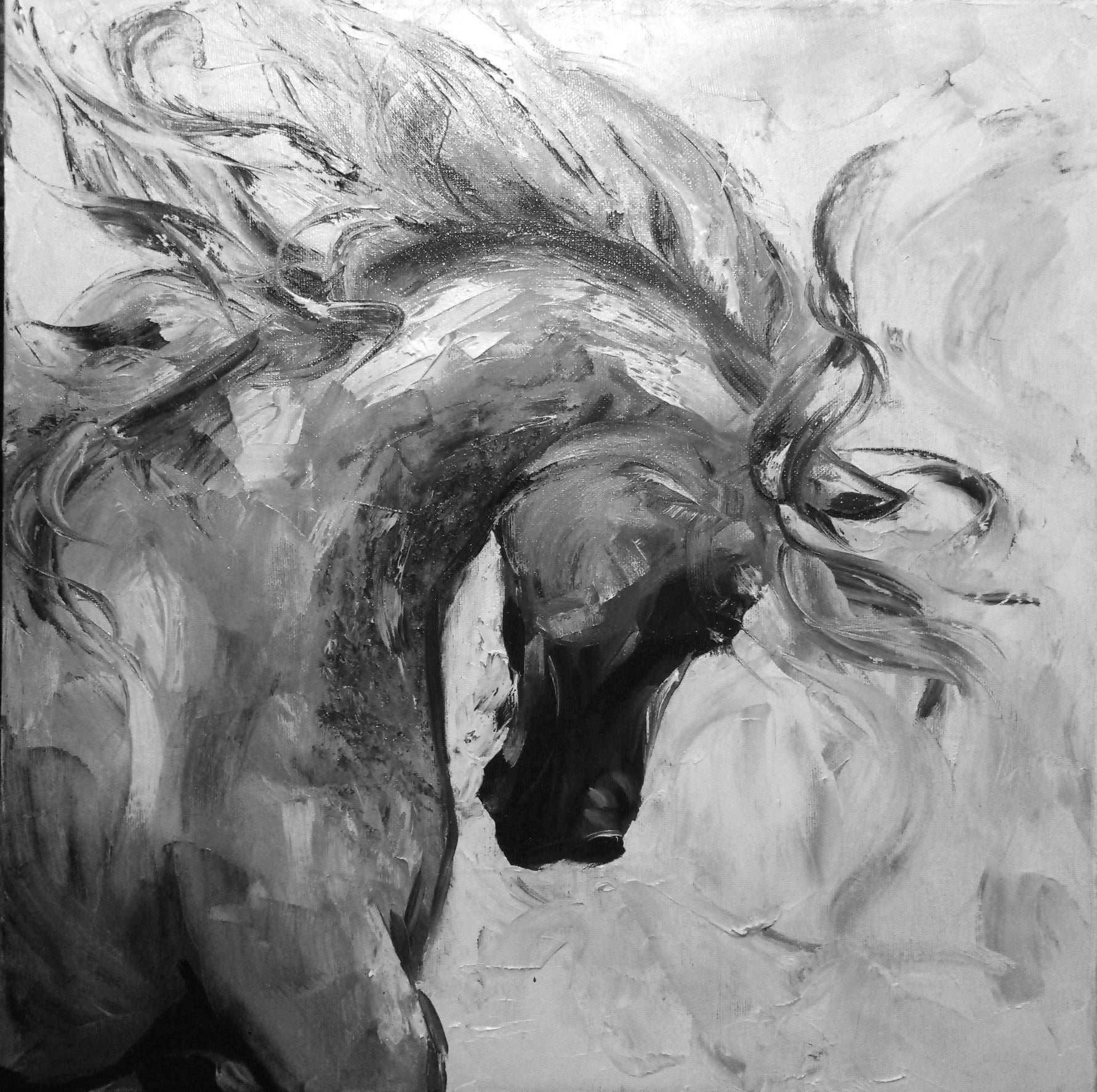 Collection 98+ Images black and white oil paintings on canvas Excellent
