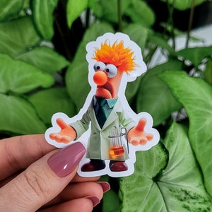 Beeker Sticker, Muppets Sticker, Gift, Stickers, Laptop Stickers, Vinyl Stickers, Water Bottle Sticker, Glossy