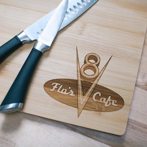 Cars Cutting Board, Flos v8 Cafe, Serving Tray, Charcuterie Board, Kitchen, Gift, Decor, Home Decor, Housewarming, Party Platter
