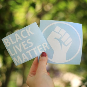 Black Lives Matter Decal, Black Power Sticker, Equality, Stop Racism, Support People of Color, Protest, Civil Rights, Gifts, For Her