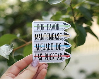 Monorail Magnet, Por Favor Mantengase Alejado De Las Puertas Magnet, Theme Park, Please Stand Clear of The Doors, Gift, Car Magnet