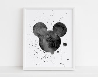 Watercolor Mouse Wall Art, Wifi Decor, Wall Art, Gifts, Home Decor, Print, Printable Wall Art, Digital Download, Wall Decor, Art Print