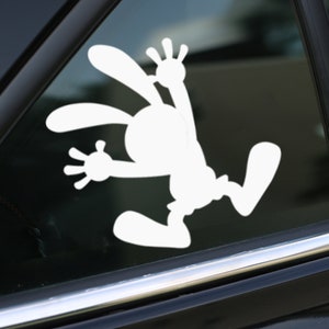 Oswald Decal, The Lucky Rabbit decal, Car Decal, wall decal, laptop stickers, Vinyl Decal, Stickers, Gifts, For Her, For Him