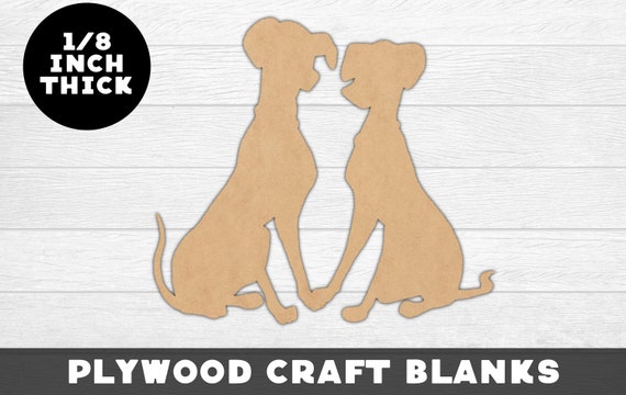 Dog - Laser Cut Out Unfinished Wood Craft Shape DOG8 Dog - Laser Cut Out Unfinished Wood Craft Shape DOG8