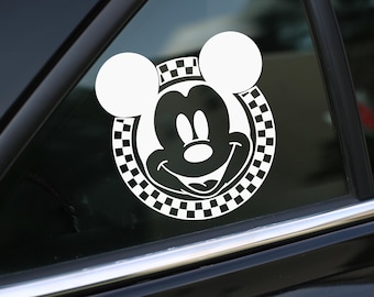 Calcomanía de ratón, calcomanía de ratón a cuadros, calcomanía para auto, calcomanía de pared, calcomanías para laptop, calcomanía de vinilo, calcomanías, regalos, para ella, para él