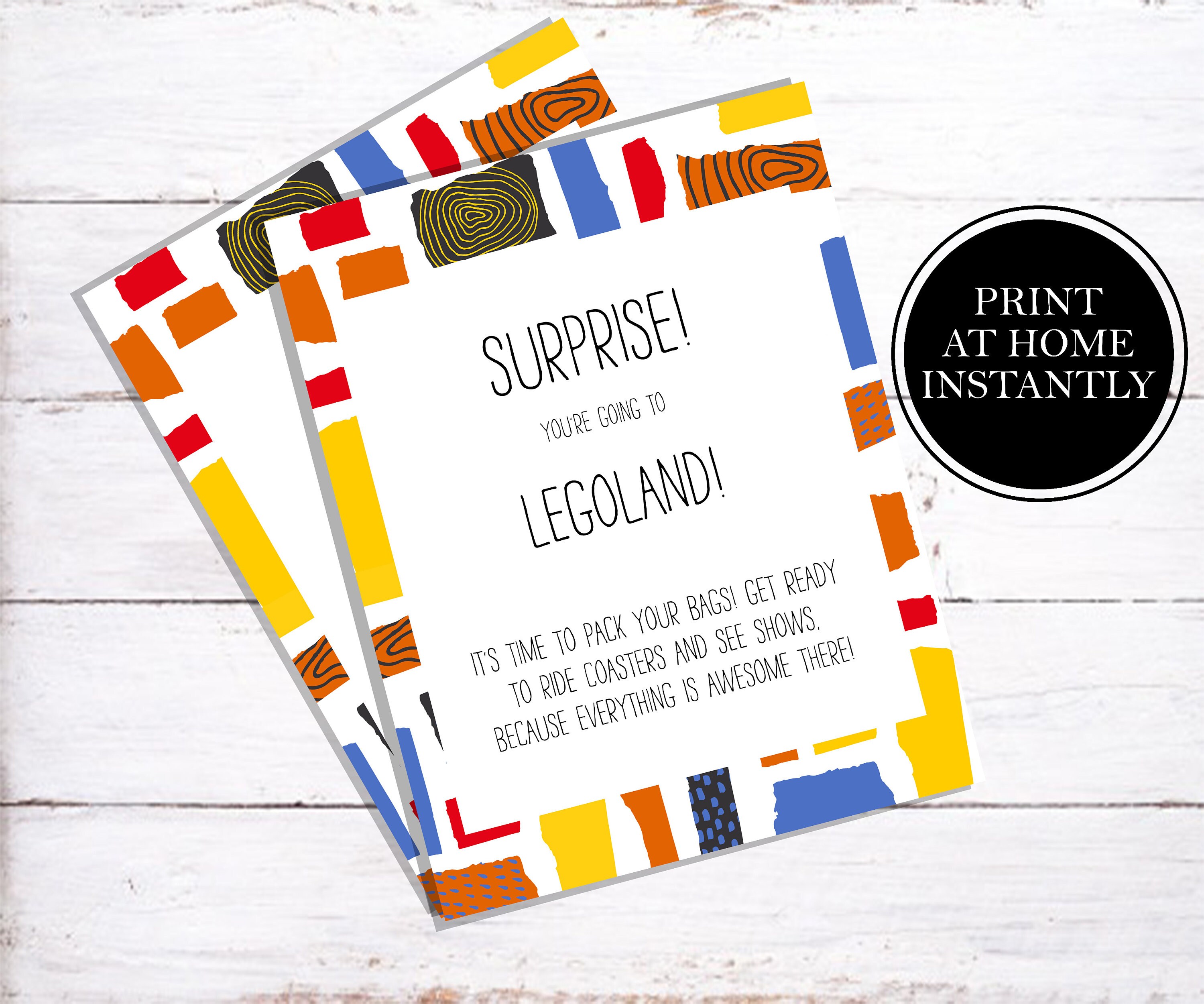 Legoland Surprise Printable Printable World Holiday
