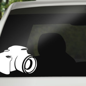 Camera Decal, Photographer Decal, Photography Gift For Him or Her, Sticker for Car or Laptops, Vinyl Decal, Stickers, Gifts, For Her