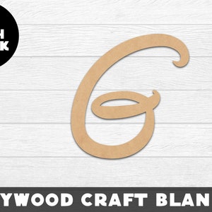 G Wood Shape, Letter Font, Unfinished Wood, Craft Wood, Wood Cutout,  Laser Cut, Craft Supply, Wood Pieces, Wood Blanks, for Crafts