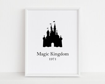 Magic Kingdom kunst aan de muur, decor, kunst aan de muur, geschenken, woondecoratie, afdrukken, afdrukbare muurkunst, digitale download, wanddecoratie, kunstafdruk