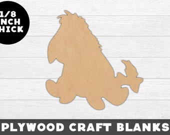 Eeyore Wood Shape, Winnie the Pooh, Unfinished Wood, Craft Wood, Wood Cutout,  Laser Cut, Craft Supply, Wood Pieces, Wood Blanks, for Crafts
