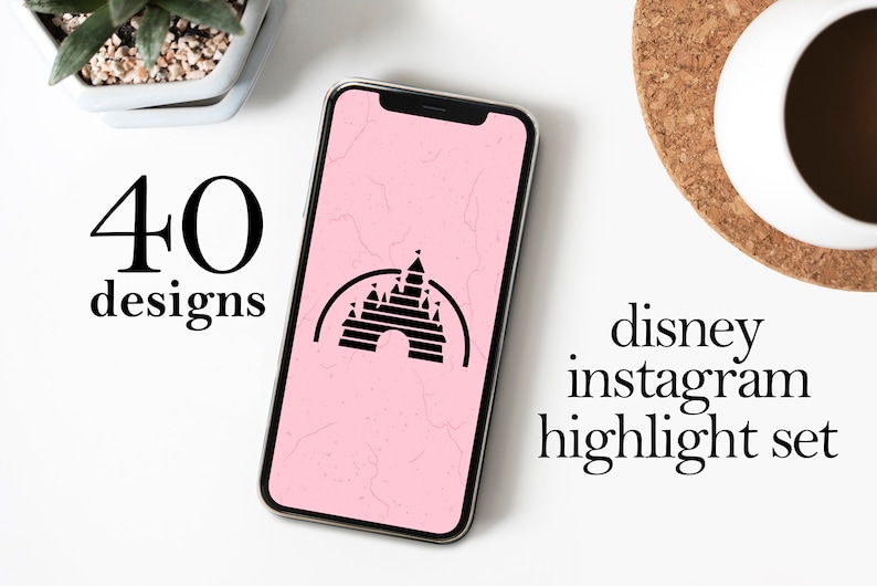 Instagram Highlights Icons Pink Organic Pattern Disney Blogger or Park Go-er Disney Instagram Story Highlight Covers
