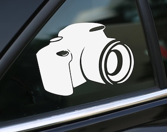 Camera Decal, Photographer Decal, Photography Gift For Him or Her, Sticker for Car or Laptops, Vinyl Decal, Stickers, Gifts, For Her