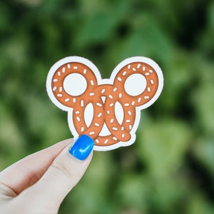 Mouse Pretzel Sticker, Sticker, Snacks Sticker, Gift, Stickers, Laptop Stickers, Water Bottle Sticker, Glossy