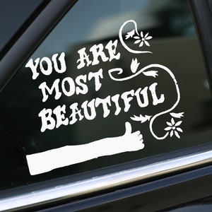 Muursticker You Are Most Beautiful, autosticker, muursticker, laptopstickers, dierenrijk cadeaus, cadeaus, voor haar, voor hem