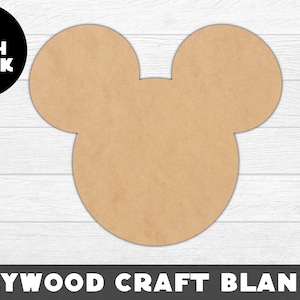 Mouse Head Wood Shape, Mouse, Unfinished Wood, Craft Wood, Wood Cutout,  Laser Cut, Craft Supply, Wood Pieces, Wood Blanks