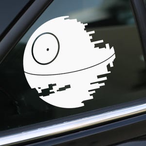 Death Star Decal, Star Wars decal, Car Decal, wall decal, laptop stickers, Vinyl Decal, Stickers, Gifts, For Her, For Him