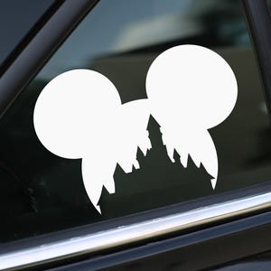 Castle Decal, Mouse Decal, Car Decal, wall decal, laptop stickers, Vinyl Decal, Stickers, Gifts, For Her, For Him