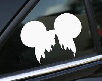 Calcomanía de castillo, calcomanía de ratón, calcomanía para auto, calcomanía de pared, calcomanías para laptop, calcomanía de vinilo, calcomanías, regalos, para ella, para él