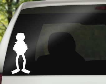 Kermit Decal, Muppets decal, Car Decal, wall decal, laptop stickers, Vinyl Decal, Stickers, Gifts, For Her, For Him