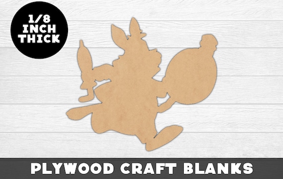 Bunny - Laser Cut Out Unfinished Wood Craft Shape BNY4 Bunny - Laser Cut Out Unfinished Wood Craft Shape BNY4