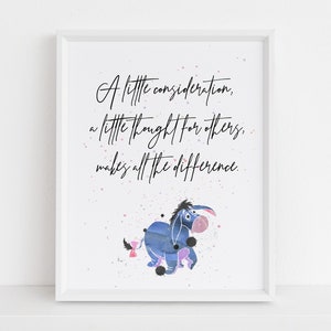Eeyore Wall Art, Winnie The Pooh Decor, Wall Art, Gifts, Home Decor, Print, Printable Wall Art, Digital Download, Wall Decor, Art Print