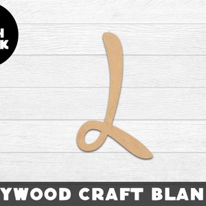 L Wood Shape, Letter Font, Unfinished Wood, Craft Wood, Wood Cutout,  Laser Cut, Craft Supply, Wood Pieces, Wood Blanks, for Crafts