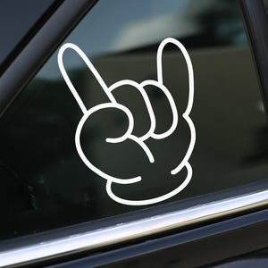 Rock Aufkleber Maus, Micky Hände Aufkleber, Auto Aufkleber, Wandaufkleber, Laptop Aufkleber, Vinyl Aufkleber, Aufkleber, Geschenke, Für Sie, Für Ihn