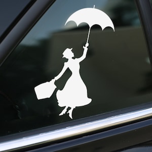 Mary Poppins Decal, Car Decal, wall decal, laptop stickers, Vinyl Decal, Stickers, Gifts, For Her, For Him