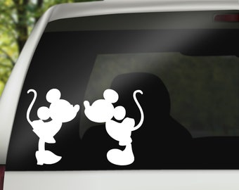 Kissing Mouse Decal, Car Decal, wall decal, laptop stickers, Vinyl Decal, Stickers, Gifts, For Her, For Him