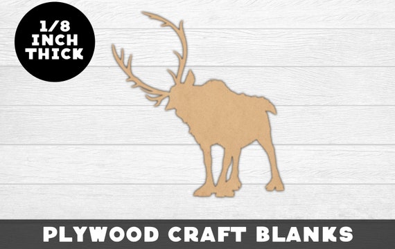 Moose - Laser Cut Out Unfinished Wood Craft Shape MUS5 Moose - Laser Cut Out Unfinished Wood Craft Shape MUS5