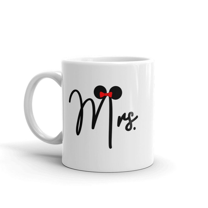 Disney Mr and Mrs Mugs Disney Wedding Gift Disney Coffee Etsy