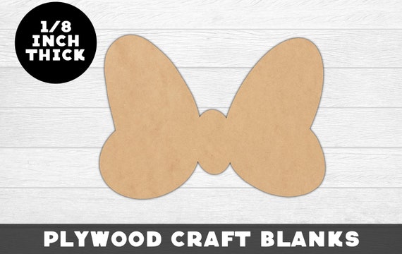 Bow - Laser Cut Out Unfinished Wood Craft Shape BOW11 Bow - Laser Cut Out Unfinished Wood Craft Shape BOW11