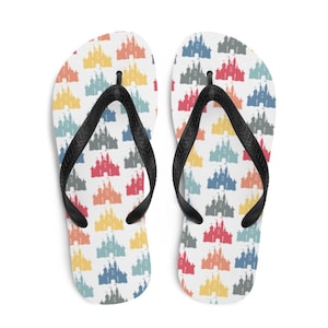 Castle Flip Flops, Castle Sandals, Magic Kingdom, shoes, sandals, Flip Flops, Gifts