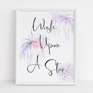 Wish Upon A Star Wall Art, Pinnochio Decor, Wall Art, Gifts, Home Decor, Print, Printable Wall Art, Digital Download, Wall Decor, Art Print
