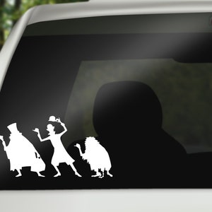 Hitchhiking Ghosts Decal, Haunted Mansion Decal Park decal, Car Decal, wall decal, laptop stickers, Gifts, For Her, For Him