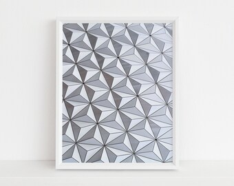 Spaceship Earth Wall Art, Epcot Decor, Wall Art, Gifts, Home Decor, Print, Printable Wall Art, Digital Download, Wall Decor, Art Print