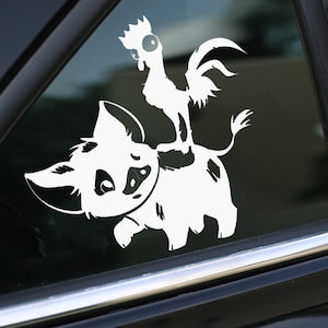 Pua and Hei Hei Decal, Moana decal, Car Decal, wall decal, laptop stickers, Vinyl Decal, Stickers, Gifts, For Her, For Him