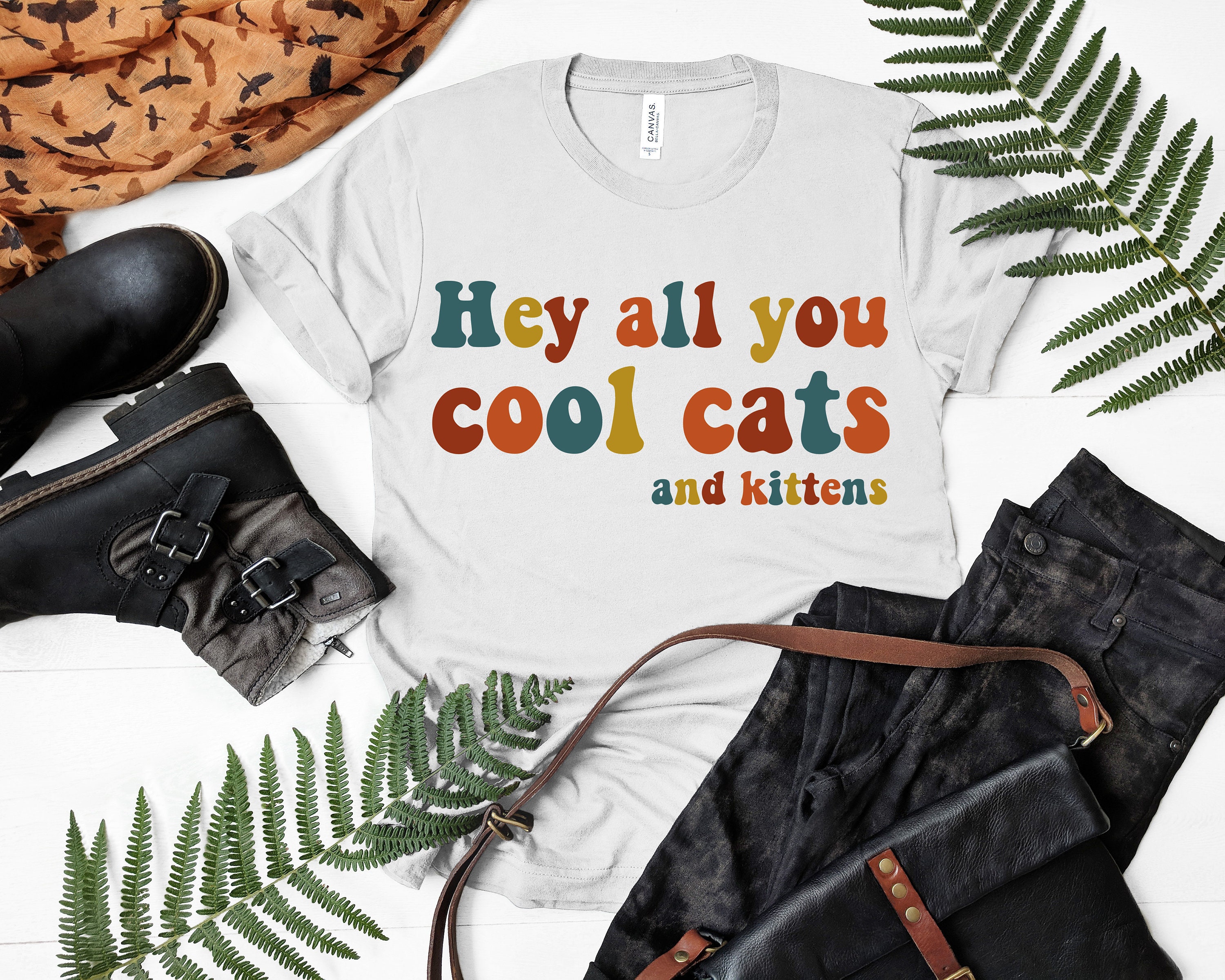 Hey All You Cool Cats And Kittens Shirt Cool Cats Tiger | Etsy