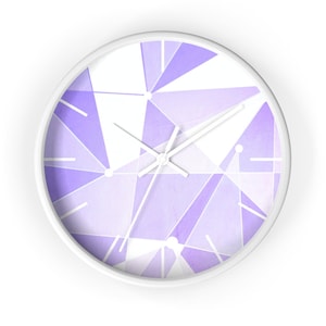 Purple Wall Clock, Home Decor, Gift, Wall Clock, Clock, Wall Decor, Home Decor, Modern Wall Clock