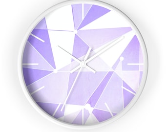 Purple Wall Clock, Home Decor, Gift, Wall Clock, Clock, Wall Decor, Home Decor, Modern Wall Clock