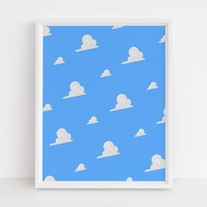 Toy Story Wall Art, Clouds Decor, Wall Art, Gifts, Home Decor, Print, Printable Wall Art, Digital Download, Wall Decor, Art Print