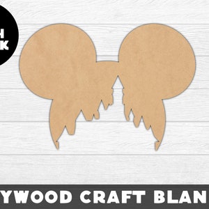 Mouse Castle Wood Shape, Unfinished Wood, Craft Wood, Wood Cutout,  Laser Cut, Craft Supply, Wood Pieces, Wood Blanks
