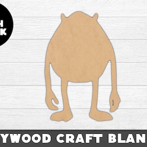 Mike Wazowski Wood Shape, Unfinished Wood, Craft Wood, Wood Cutout,  Laser Cut, Craft Supply, Wood Pieces, Wood Blanks, for Crafts