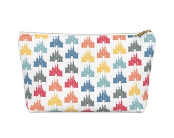 Castle Pouch, Magic Kingdom, Bag, Make Up Bag, Pencil Pouch, Purse, Gift, Rainbow, Small Bag, Zip Up Bag