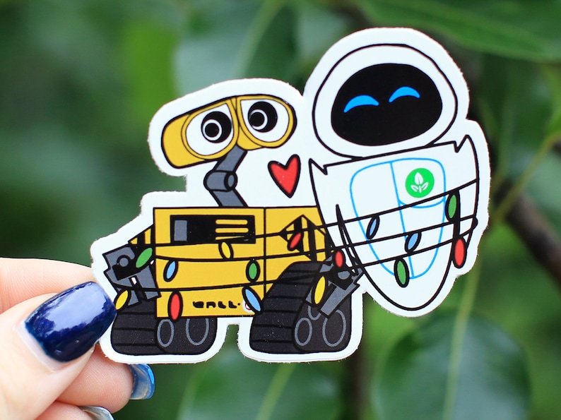 Walle and Eve Sticker Disney Sticker Walle Sticker Disney Etsy