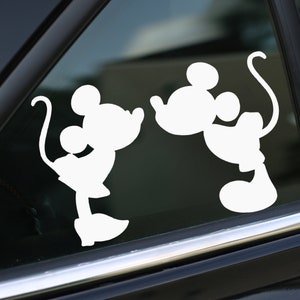 Sticker souris embrasser, sticker voiture, sticker mural, stickers pour ordinateur portable, vinyle autocollant, stickers, cadeaux, pour elle, pour lui
